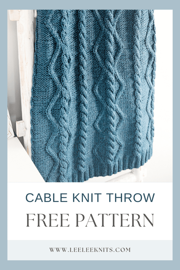 Free Knit Throw Blanket Pattern Pin