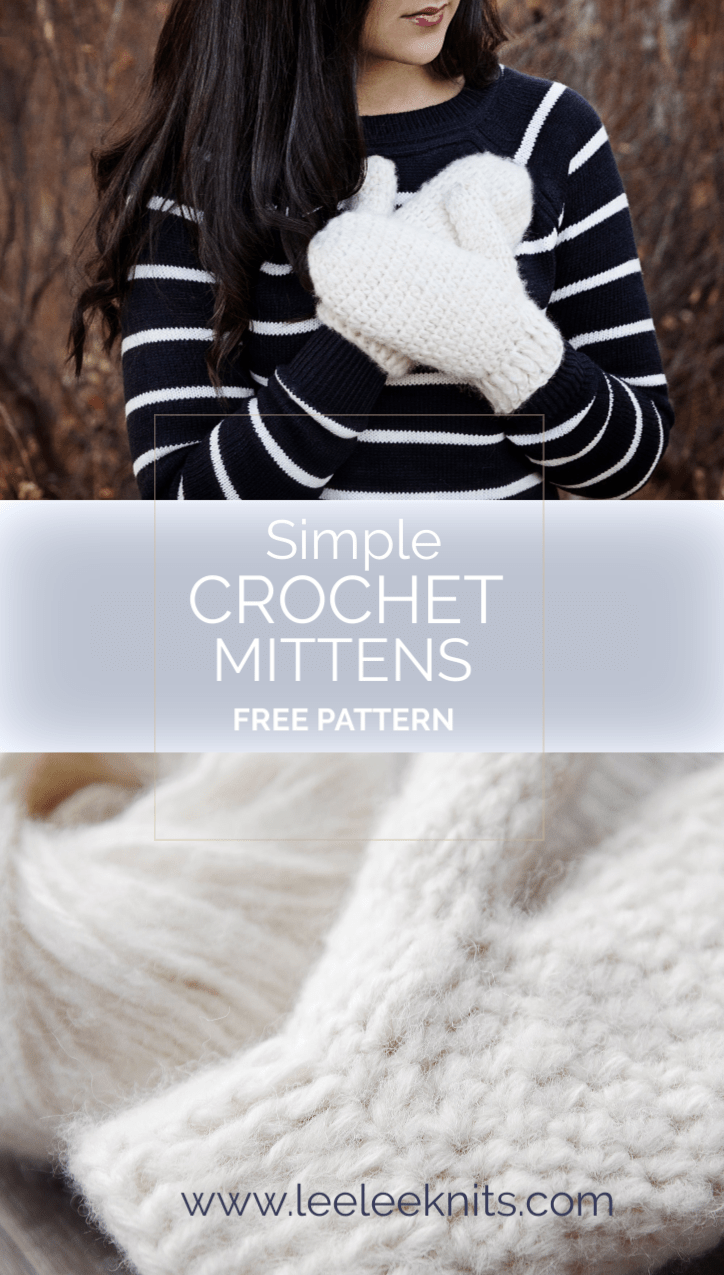 Fuzzy Warm Crochet Mittens - Leelee Knits